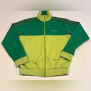 Adidas Originals Track Jacket 2003 Mens Size Small Full-Zip Yellow Green Jamaica
